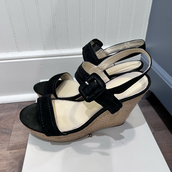 Marc Fisher- Hipiee 2 black, suede, wedge sandal, size 8.5 - Picture 5 of 8